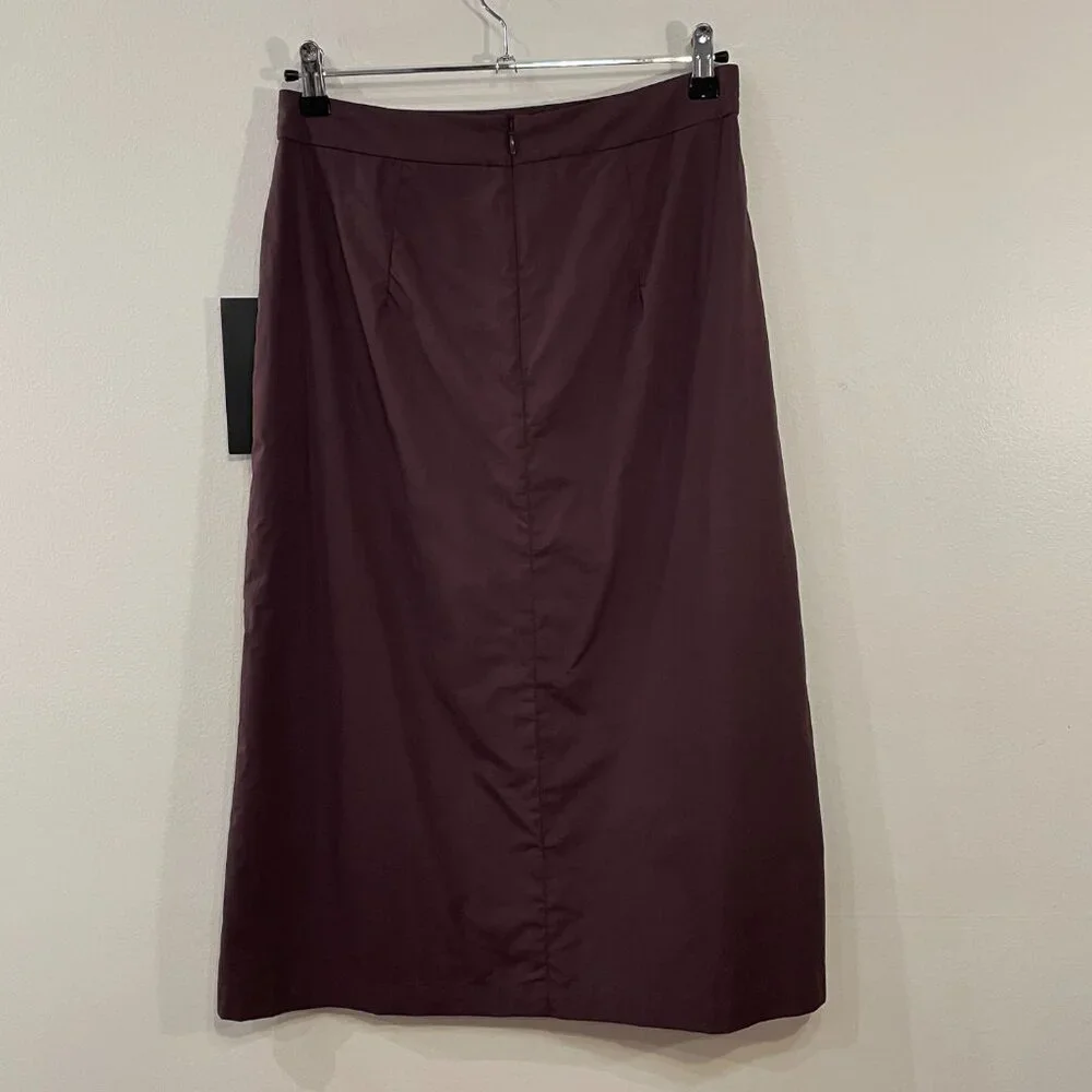 Last Call! New Tuckernuck Townes 100% Cotton Wrap Midi Skirt Brown 6 $228